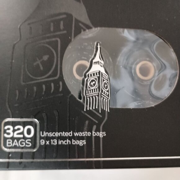 London Fog Pet Waste Bags 320ct Unscented Black W/ Dispenser NIB Dog Poop Bag - Picture 5 of 5